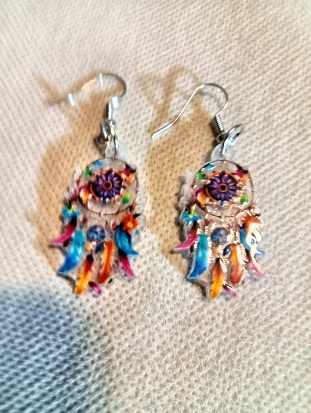 Colorful Dreamcatcher Dangle Earrings - Multicolor Women’s Jewelry